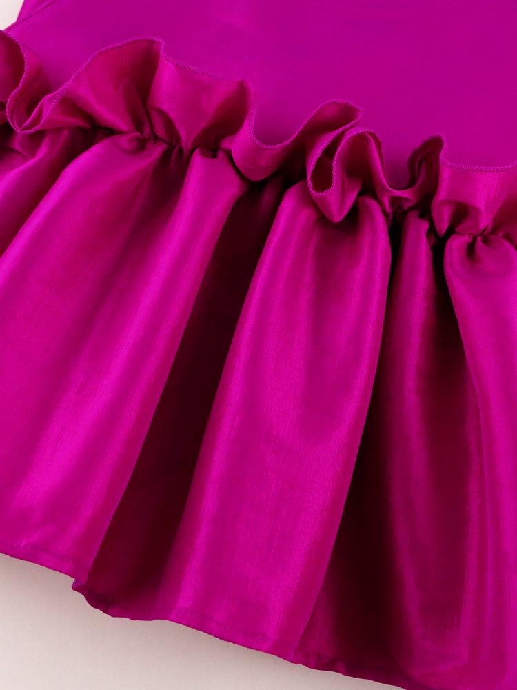 Summer High Waist Loose Ruffle Wide Leg Pants for Women
