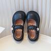 2024 Children Leather Shoes for Girls Autumn New Fashion Soft Bottom French Style Anti-slippery Chic Versatile Comfortable Shoes