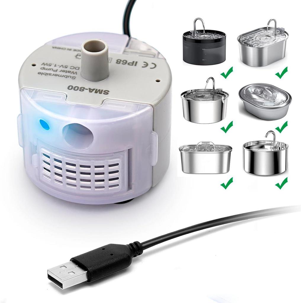 USB Powered Pet Water Dispenser Pump for Cats and Dogs