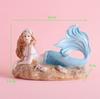 Nordic Resin Cute Mermaid Princess Figurines Fish Tank Ornaments Kawaii Decor Home Furnishing Decoration Crafts Birthday Gifts