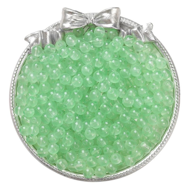 Bracciale con Perle Rotonde in Vetro Gelatina Pittura Imitazione Giada Perline Sfuse Perline Smaltate Accessori Ciondoli Fatti a Mano per Collane Fai da Te