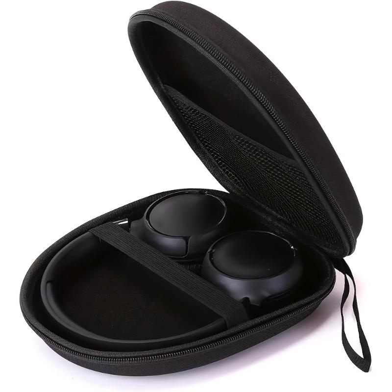 A Hard Shell Travel Headphone Case - Durable Nylon Protective Cover with Zipper Closure And Handle