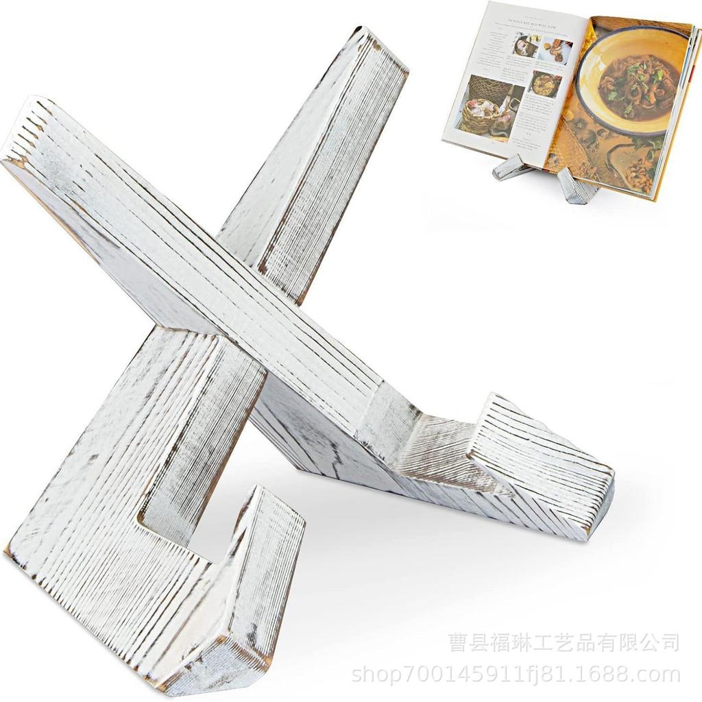 Wooden restaurant home recipe rack kitchen menu display rack hanging study desktop reading wooden book stand