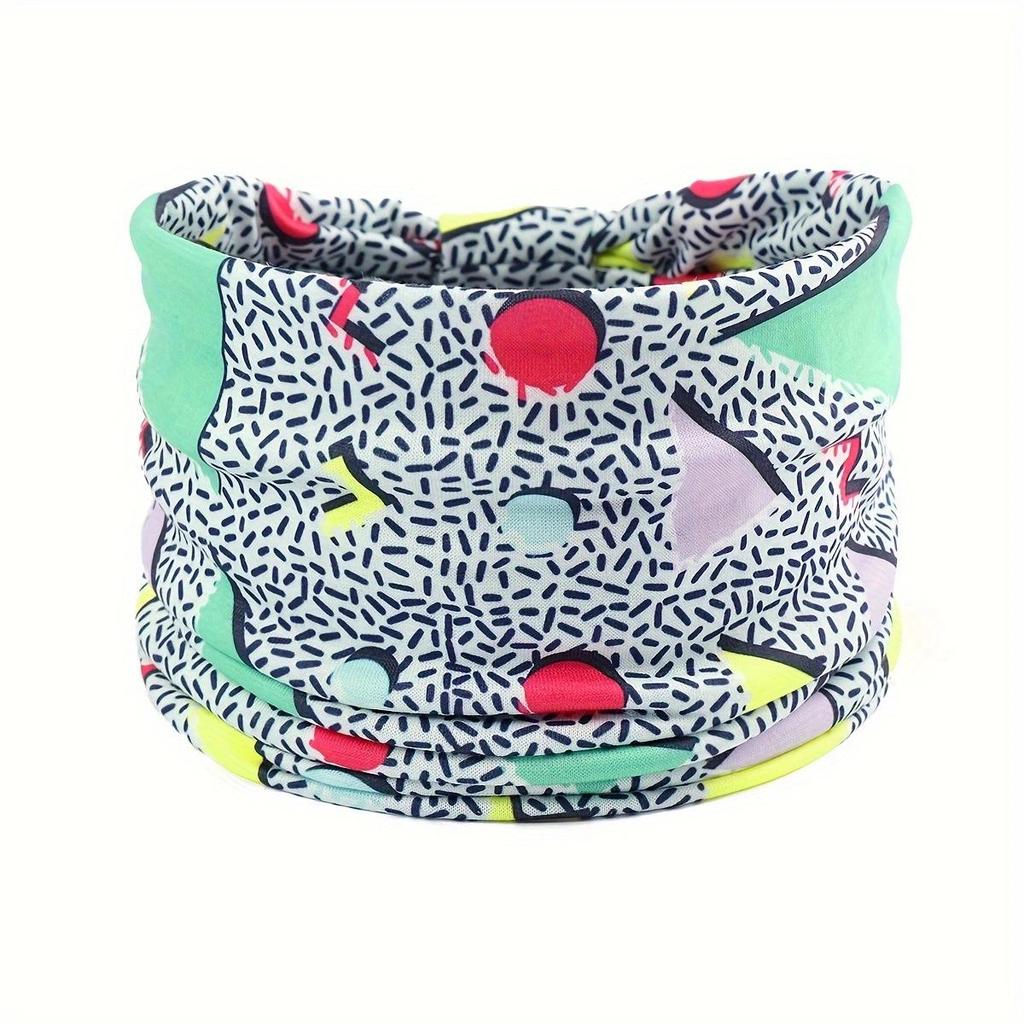 Women's Bohemian Cashew Yoga Headband - Sweat-Absorbing, Elastic Cotton Hair Accessory