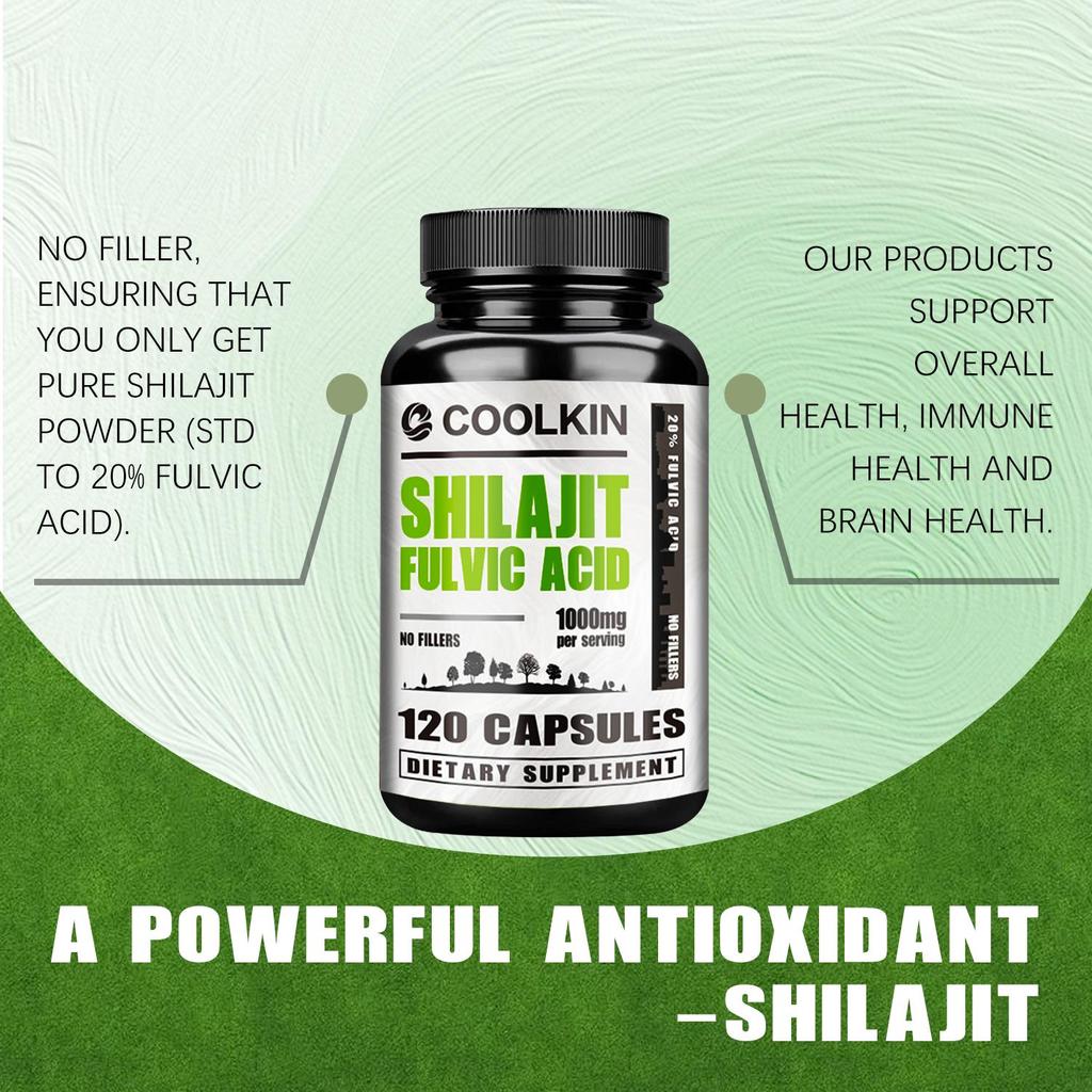 Shilajifuric Acid 1000 mg - Antioxidant, energy booster, enhances endurance.