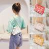 Elegant Daisy Flower Transparent Shoulder Messenger Bag For Women With Chain