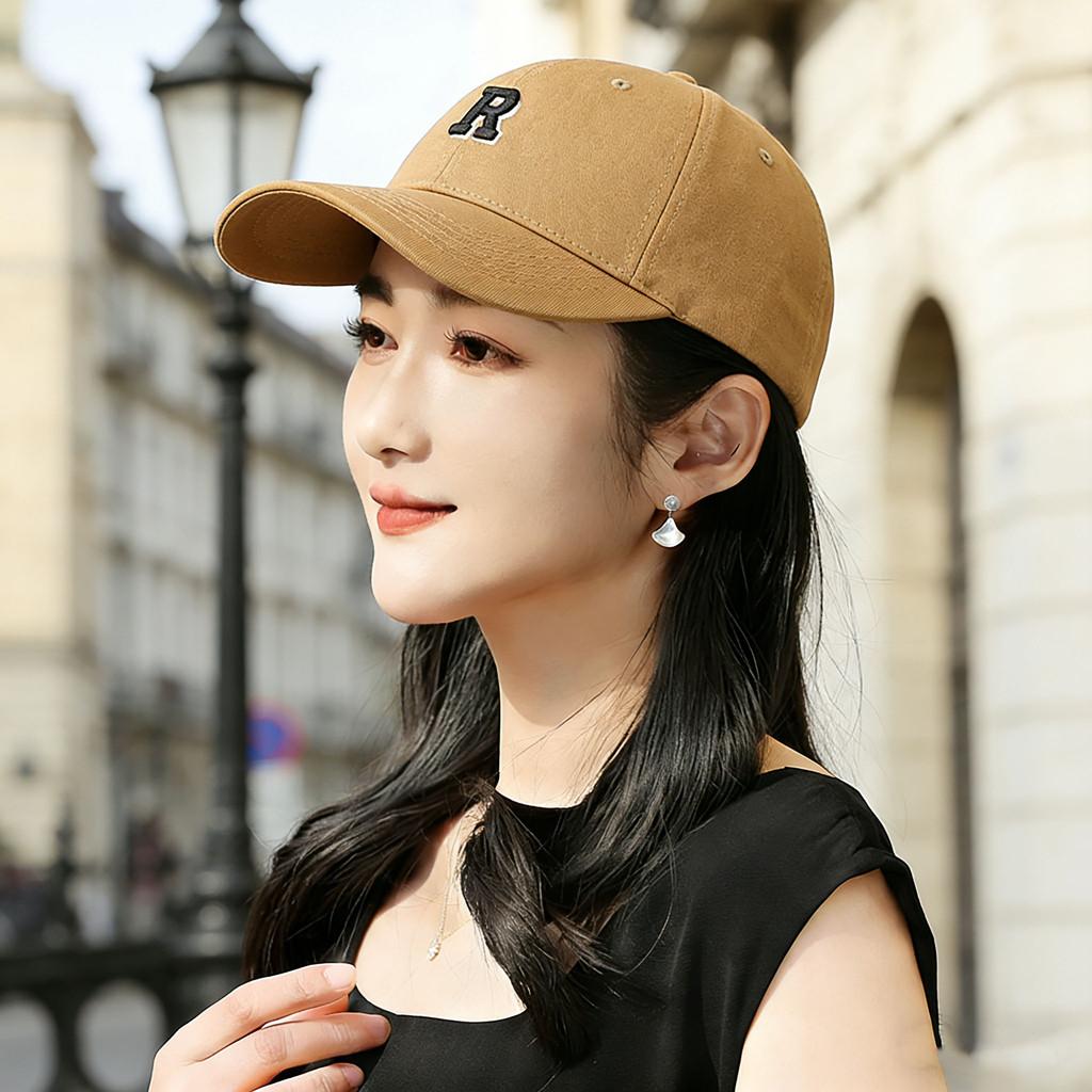 Ethnic Style Baseball Cap With Embroidered Letters Sun Protection For Women