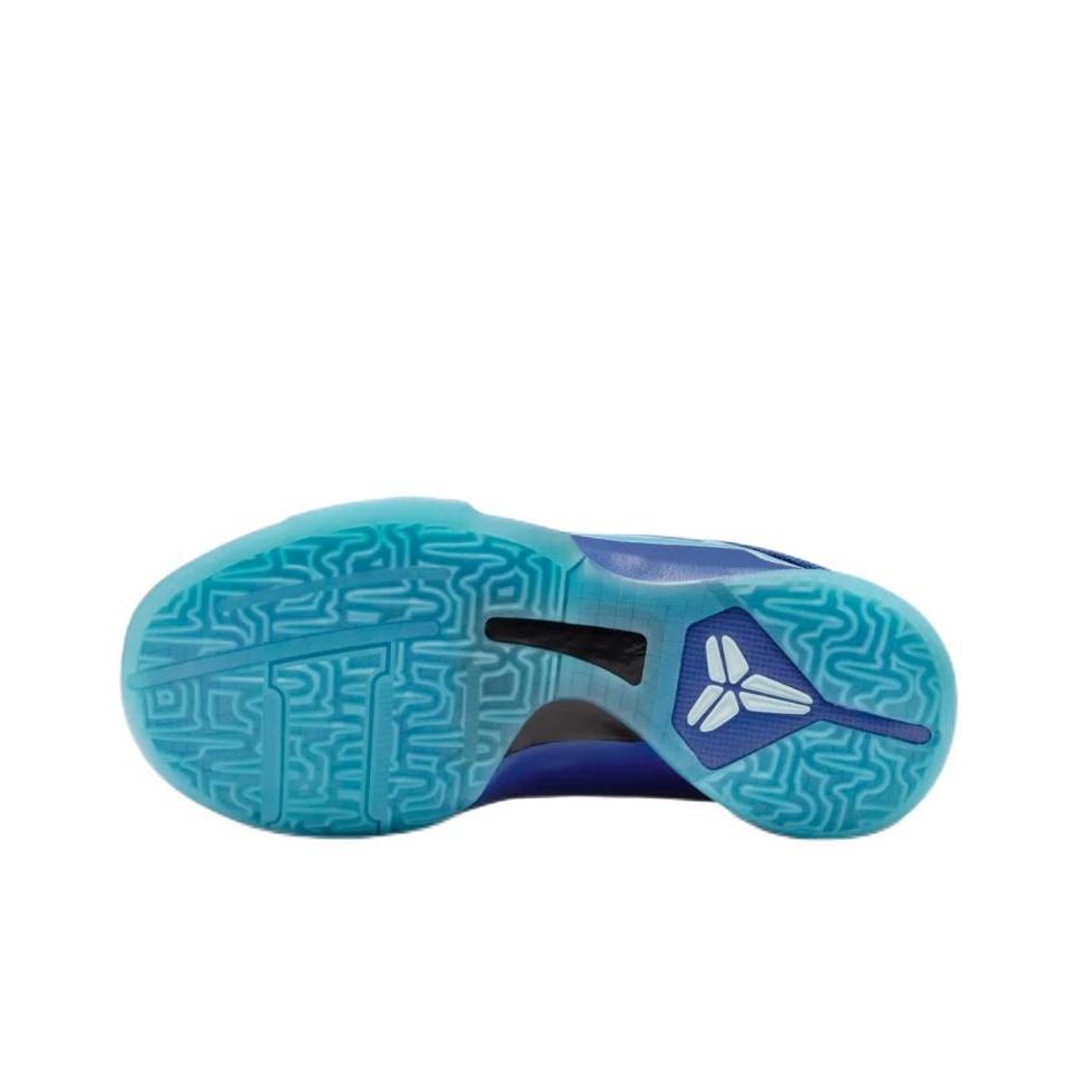 New Nike Kobe 5 Anti Slip Wear Resistant Low Top Children's Basketball Shoes Blue Teenagers