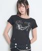 ILLIGO Glitter Boat Neck T-Shirt Black