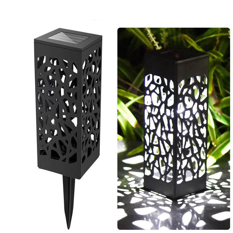 Solar-Powered Outdoor Waterproof Lawn Lamp with Hollow Design