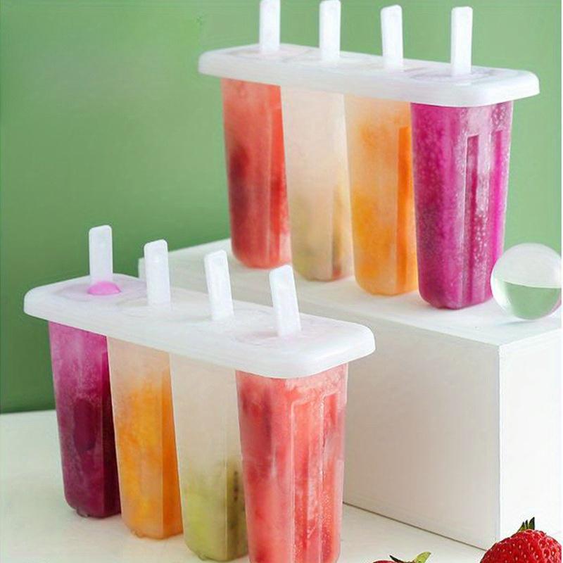 Popsicle Mold Set, DIY Reusable Maker for Yogurt Fruit Snacks, Healthy Homemade Treats for Party
