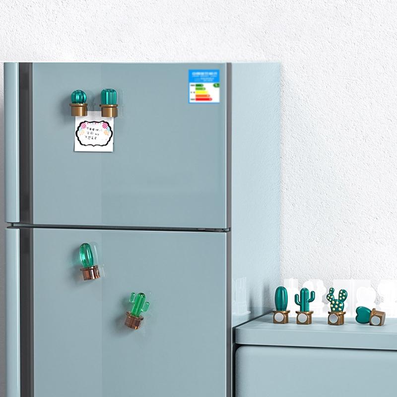 Cactus Refrigerator Sticker Silicone Mold Cute Magnets Decorative Refrigerator Magnets for Whiteboard and Fridge