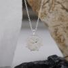 French Vintage Compass Embossed Swallow Pendant S925 Sterling Silver Necklace Female Elegant Versatile Clavicle Chain