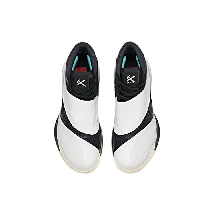 Anta Thompson KT6 Fly White Fabric Synthetic Leather Shock Absorption Non-Slip Wear-Resistant High-Top Basketball Shoes Men sneaker Black 112041101-1