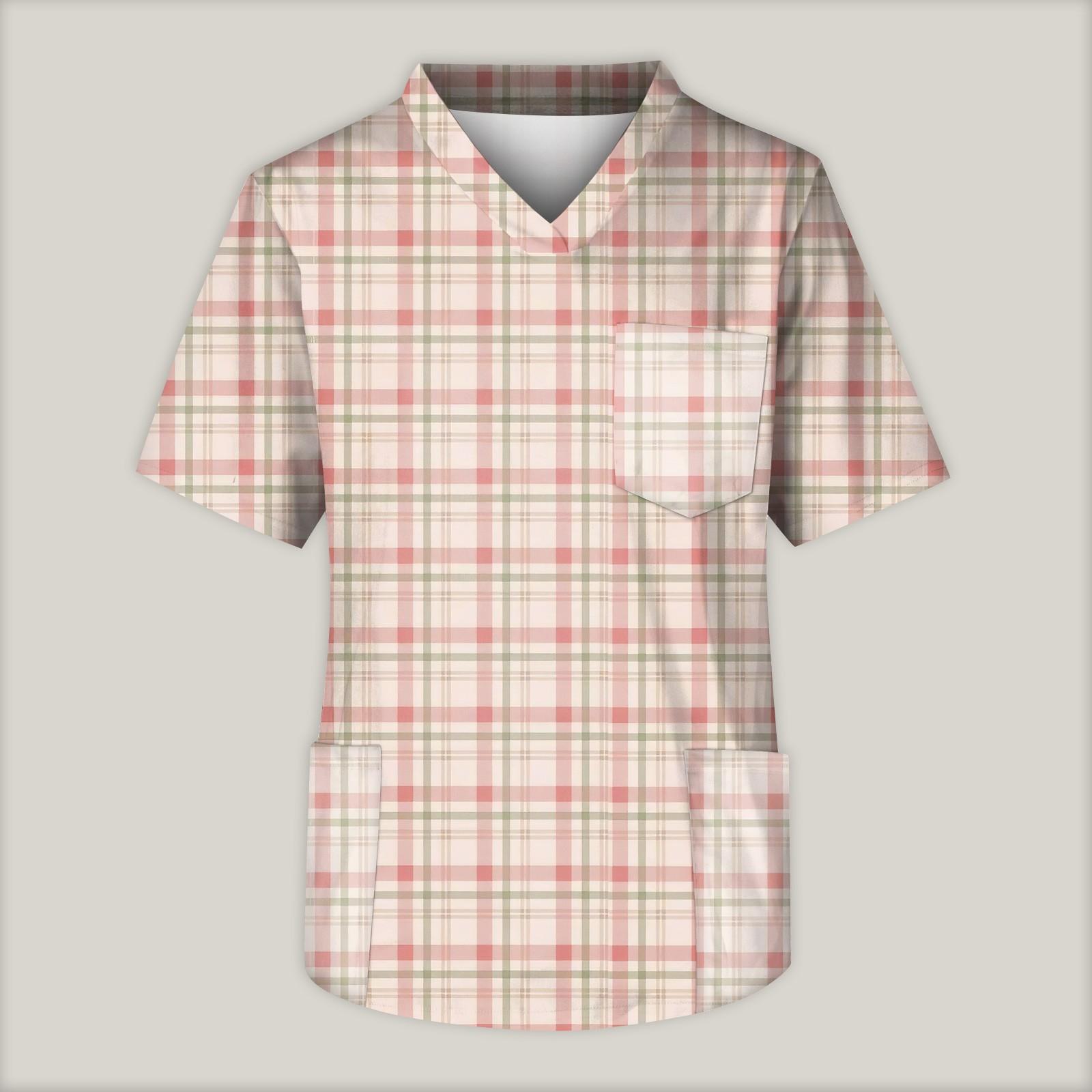 

Мужская рабочая блузка с короткими рукавами и v-образным вырезом с принтом, топ с нагрудным карманом XXXL бежевый