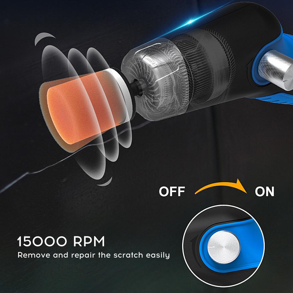 Electric USB Rechargeable Car Polisher Kit Mini Portable Automobile Grinding Scratch Repairing