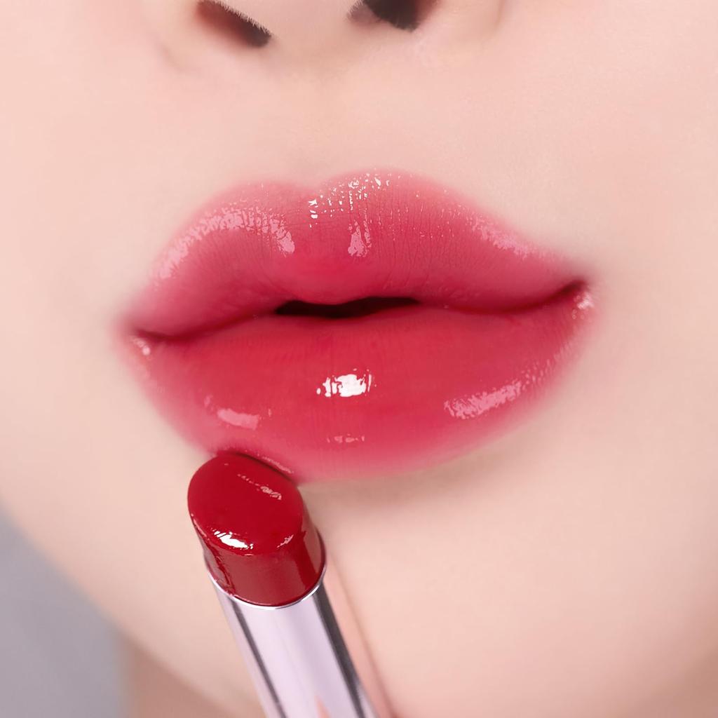 ETUDE Color Lasting Glow Stick Glossy Highly and Vegan Certified Single [Etude Official] 3.2g Lipstick, Long-Lasting Color, Finish, Moisturizing,