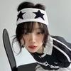 Vintage Plaid Star Print Cotton Headband, Unisex Retro Geometric Hair Band