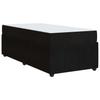Bed Frame with Mattress Black 80 X 200 Cm Fabric