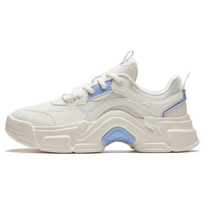Rabbit Retro Höhenerhöhende Dicke Sohle Low Top Freizeitschuhe Damen Sneaker Weiß Blau 922428821-4