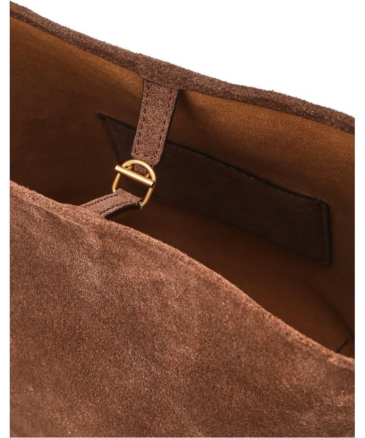 Athe Vanessabruno [Panier] Dark Brown Suede Panier Bucket Bag S Aaba5F206W3