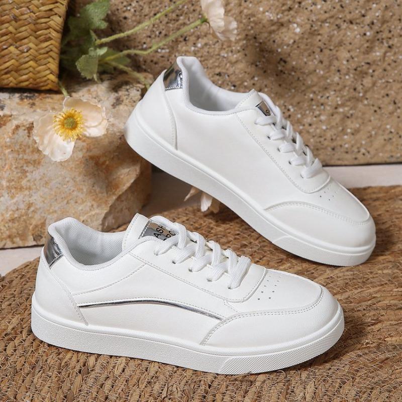 Women Shoes Summer White Shoes 2025 Spring Women Gold and Silver Casual Shoes Breathable Flats Breathable Women Sneakers