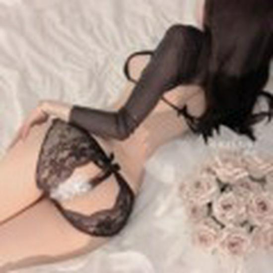 Provocative Lace Open Crotch Thong for Women - Plus Size Available