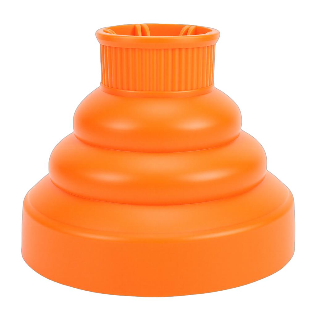 Hair Dryer Diffuser Attachment Silicone Foldable Blow Dryer Diffuser for Curly Hair Orange