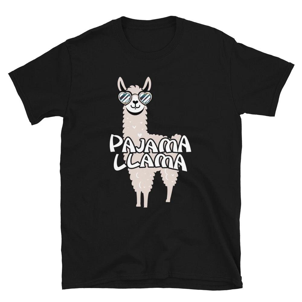 Pajama Llama, Funny Fashion Ideas, Cute Llama Pajama Gifts Alpaca Unisex T- Shirt 4XL