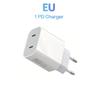 Двойное быстрое зарядное устройство PD USB Type C 40 Вт Адаптер питания с быстрой зарядкой для iPhone 16 15 14 13 iPad iPod Зарядное устройство USB C Кабель USB Type C
