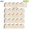 6/12pcs Fan-Shaped Decorative Wooden Strips Unfinished Wooden Frame For DIY Home Decor, Cabinet, Window Frames, Party Decoration