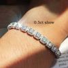 Smyoue 4/5/6.5mm Full Diamond 100% Real Moissanite Bracelets for Men Women Classic Luxury Bangles Pure 925  Silver Chain