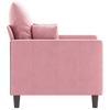 Vidaxl Armchair, Pink, 60 Cm, Upholstered In Velvet