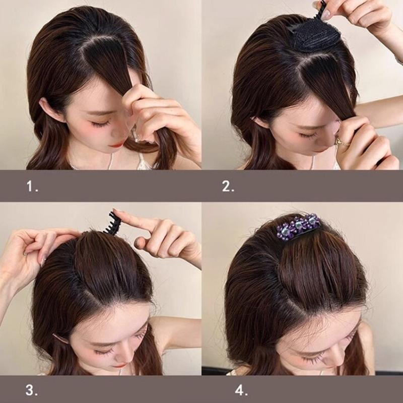 Volumizing Hair Clip Hair Pad Comb Insert For Flat Fine Thin Hair Styling Seamless Professional Clip