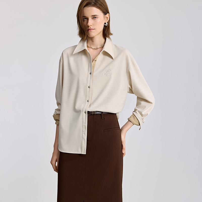 LILY Flannel Collared Shirt Jacket for Women