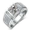 Luxurious Hand Jewelry European and American Popular Men's Zircon Diamond Ring