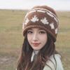 Jacquard Pattern Jacquard Knitted Hat Warm Winter Cold Hat Retro Beanie Hat  Outdoor Activities
