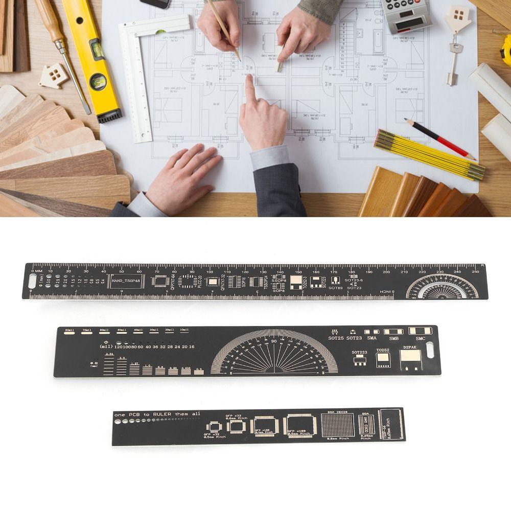 3 PCS 15cm / 20cm / 25cm  Size Engineering Scale Ruler
