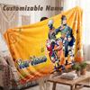 Custom Name Flannel Blanket,Naruto Lightweight Warm Bed Blanket For Couch & Holiday Gift