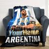 Messi Customize Text Blanket Gift Customizable Blanket Warmthful Decor Suitable for Sofa Couch Office Bed for All Occasions Gifts For Family Or Friend