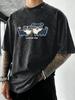 Look At Him Naughty Dog Printed Washed Cotton T Shirt Men Vacation Hip Hop Summer Unisex TShirts Crewneck Loose Streetwear