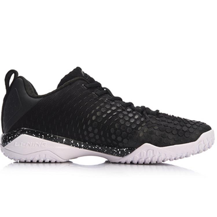 Li Ning Frontier Shadow Pro2.0 PU Cushioning Rebound Low Top Badminton Shoes Unisex Black AYAN013-3