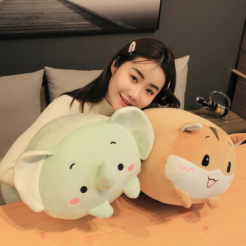 Chubby Panda Dinosaur Plush Doll Cute Pet Cat Long Throw Pillow Cute Cute Piggy Doll Soft Cute Cloth Doll