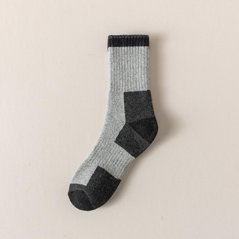 

Winter Merino Wool Socks Thickened Warm Moisture Wicking Hiking Socks Men Women Thermal Breathable Durable Cycling Socks светло-серый