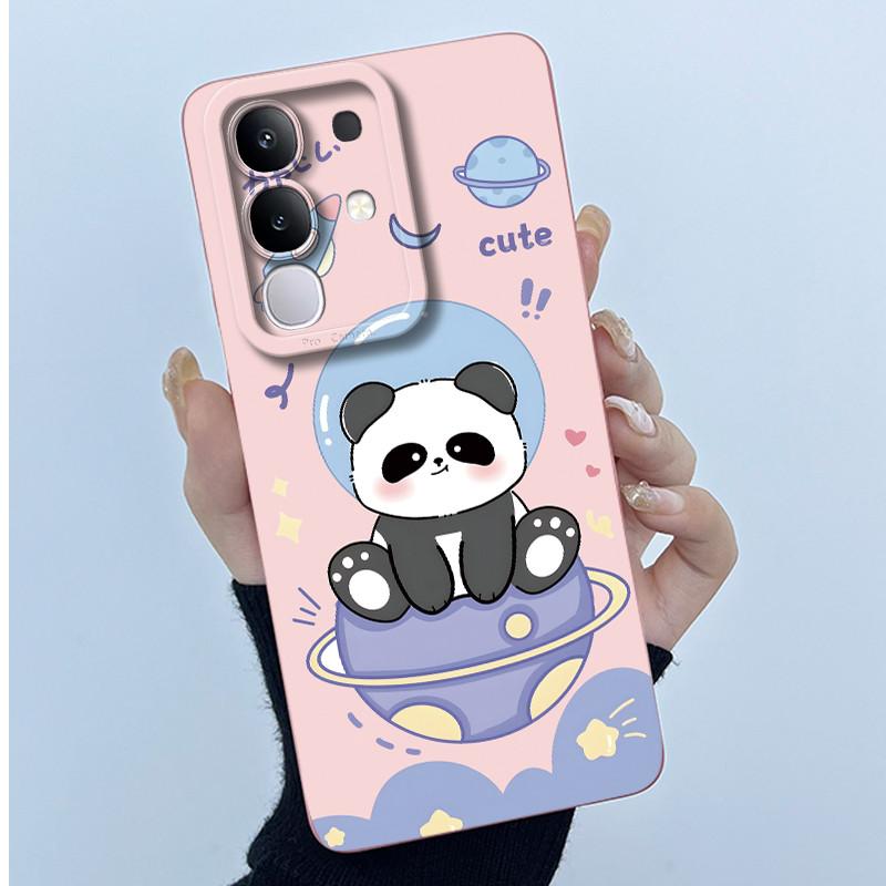 For Vivo Y29 4G Phone Case Fashion Simplicity Oil Painting Flower Soft Liquid Silicone Shell Back Cover For Vivo Y 29 4G Fundas