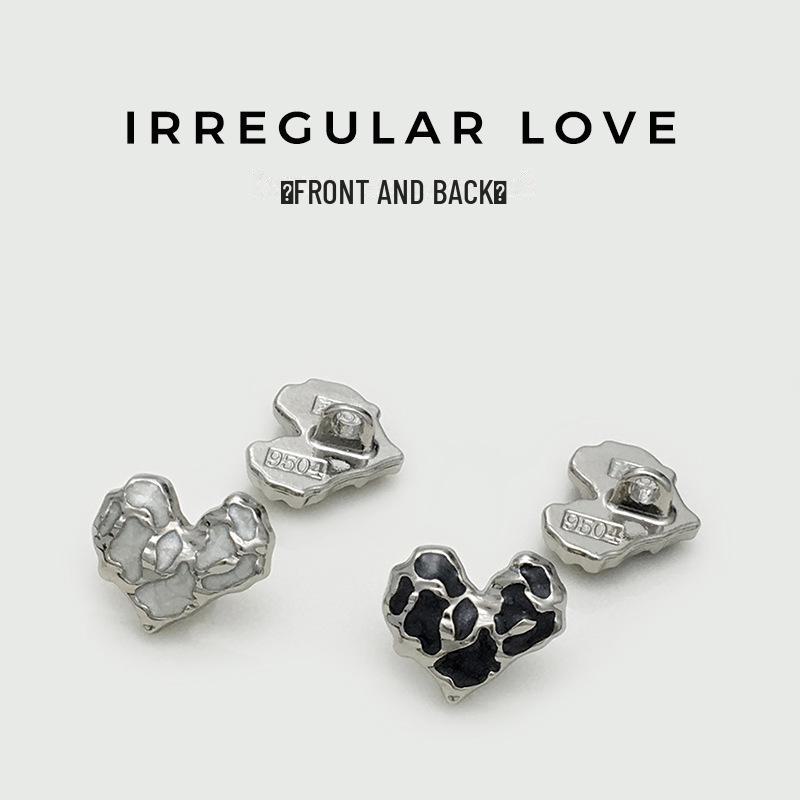 Retro Peach Heart Dot Button Sweater Jacket