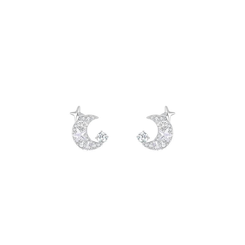 Barbie earrings Stars and Moon series earrings, moon and stars, sparkling design, high-end girls, versatile, fashionable, sparkling BIE0512074 золотой