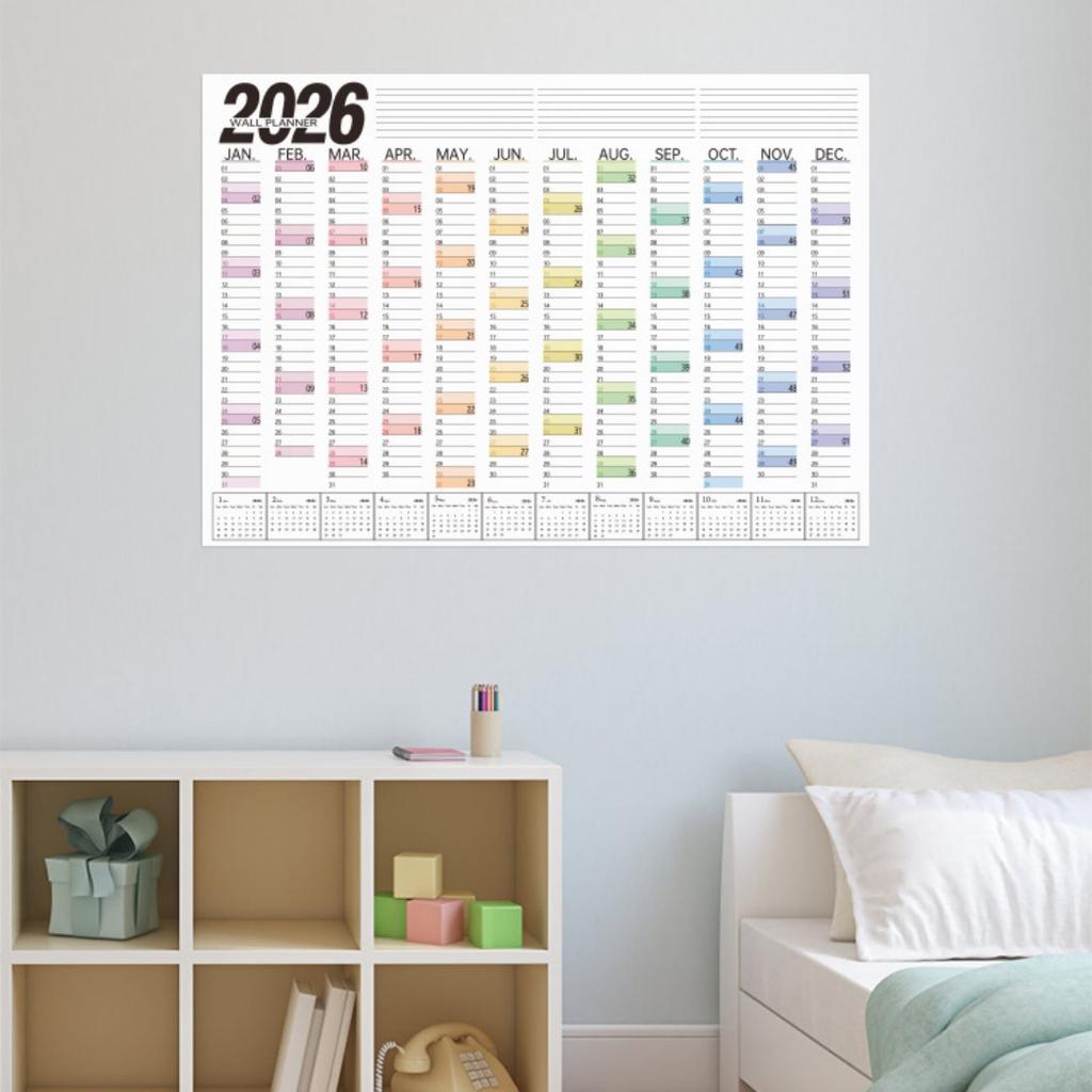 Kalender Zeitplan 2026 Kalender Wandkalender To-Do Liste Zeitplan Geeignet für Büro Zuhause Schule