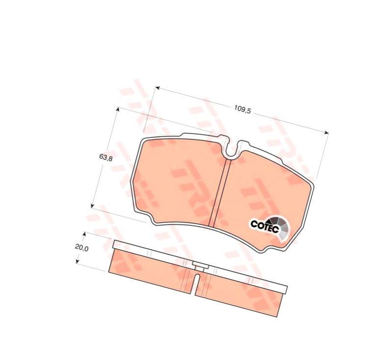 Trw Gdb1535 Trw Rear Brake Pads