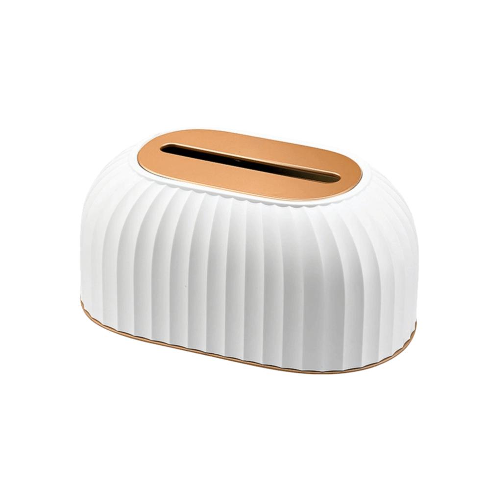 Light Luxury Tissue Holder Spring Loaded Storage Box Stylish Desktop Holder Home Use белый